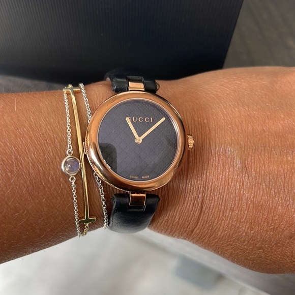 Gucci Diamatissima Black Lacquered Dial Ladies Watch - Picture 7 of 16